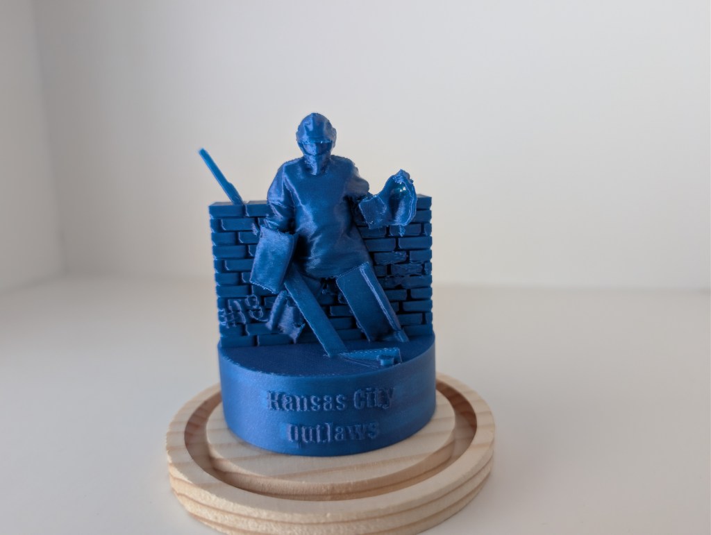 Albert In Goal Brick Wall Figurine